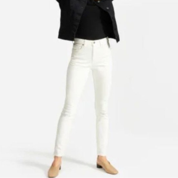 Everlane Like New High-rise Skinny Jeans in White Size 27 Regular - Picture 1 of 8